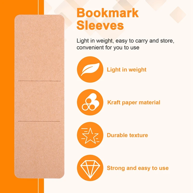 70 Pieces Holder DIY Resin Bookmarks Blank Display Cards For Bookmark Gift Wrapping