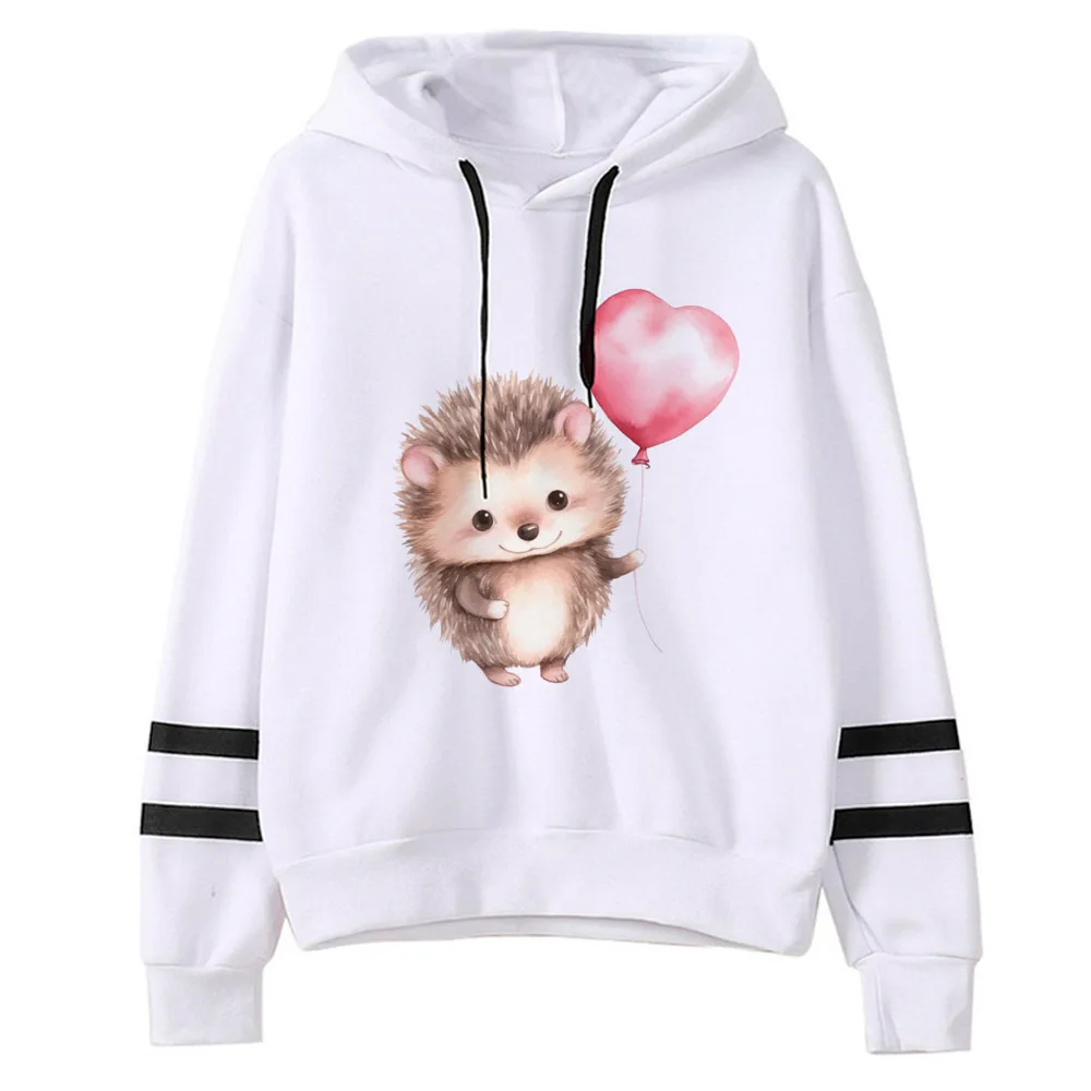 Sudadera con capucha de erizo para niña, suéter de anime con estampado de moda, sudaderas kawaii, hoddie comic youthful