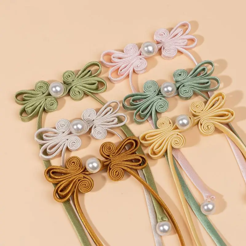 

Handwoven Cheongsam Pearl Tassel Buttons Authentic Chinese Dress Accessories for Beauty