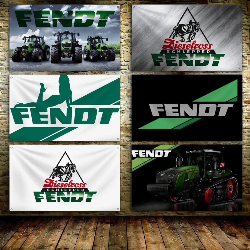 F-FENDTS Germany Agriculture Tractor Flags Custom Wall Hanging Background Art Banner For Bedroom Home Living Room Outdoor Decor