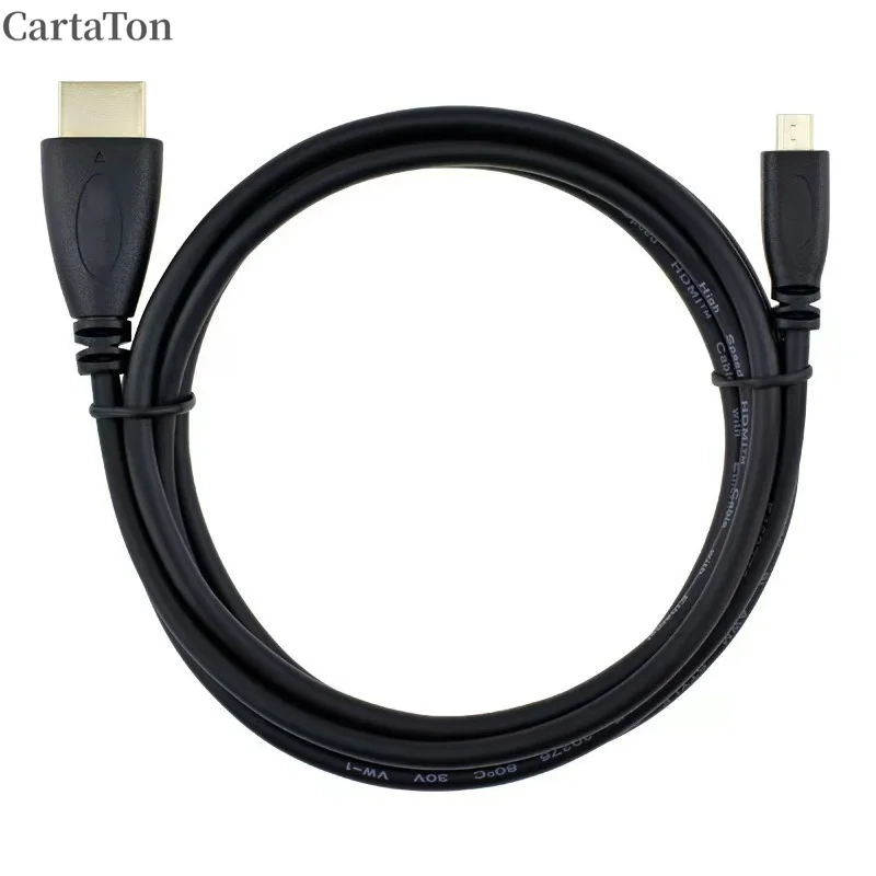 with HDMI 4K 60Hz to Micro HDMI-compatible Cable 1080P HDTV Cord Data Cable Connect Camera Tablet Wire for Raspberry Pi 5/Pi 4