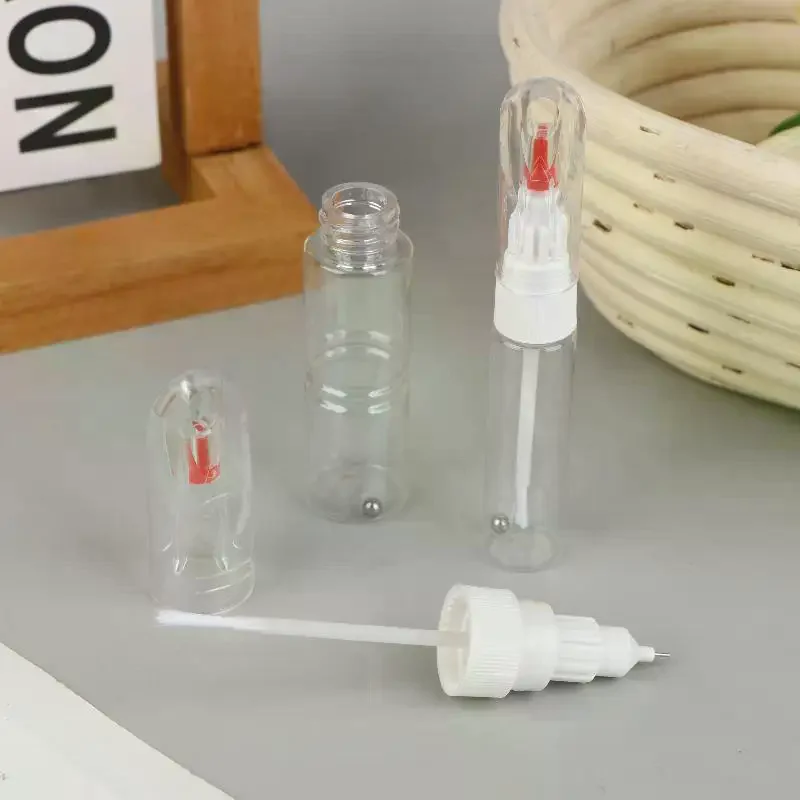 1/5pc 2 in 1 Needle Brush Dual-use Nail Polish Pen Empty Bottle Touch-up Paint Bottles Paint-mending Pen Dotted Pen+drawing