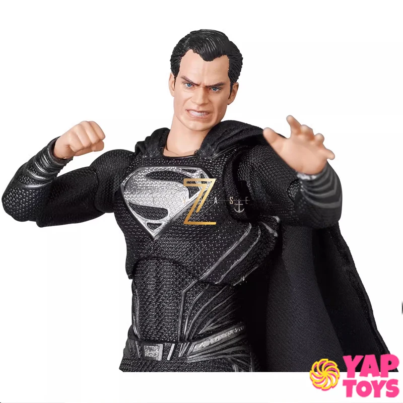 Medicom Black Superman Mafex 174 Dc Zack Snyder Justice League 6 Inch Action Figure  Desktop Decoration Figure Birthday Gift