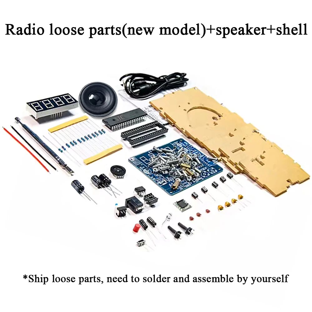 DIY FM Digital Radio Assembly Electronic Kit Practice Solder Frequency 87MHZ-108MHZ TEA5767 IC 5W 8Ω PCB Soldering Project