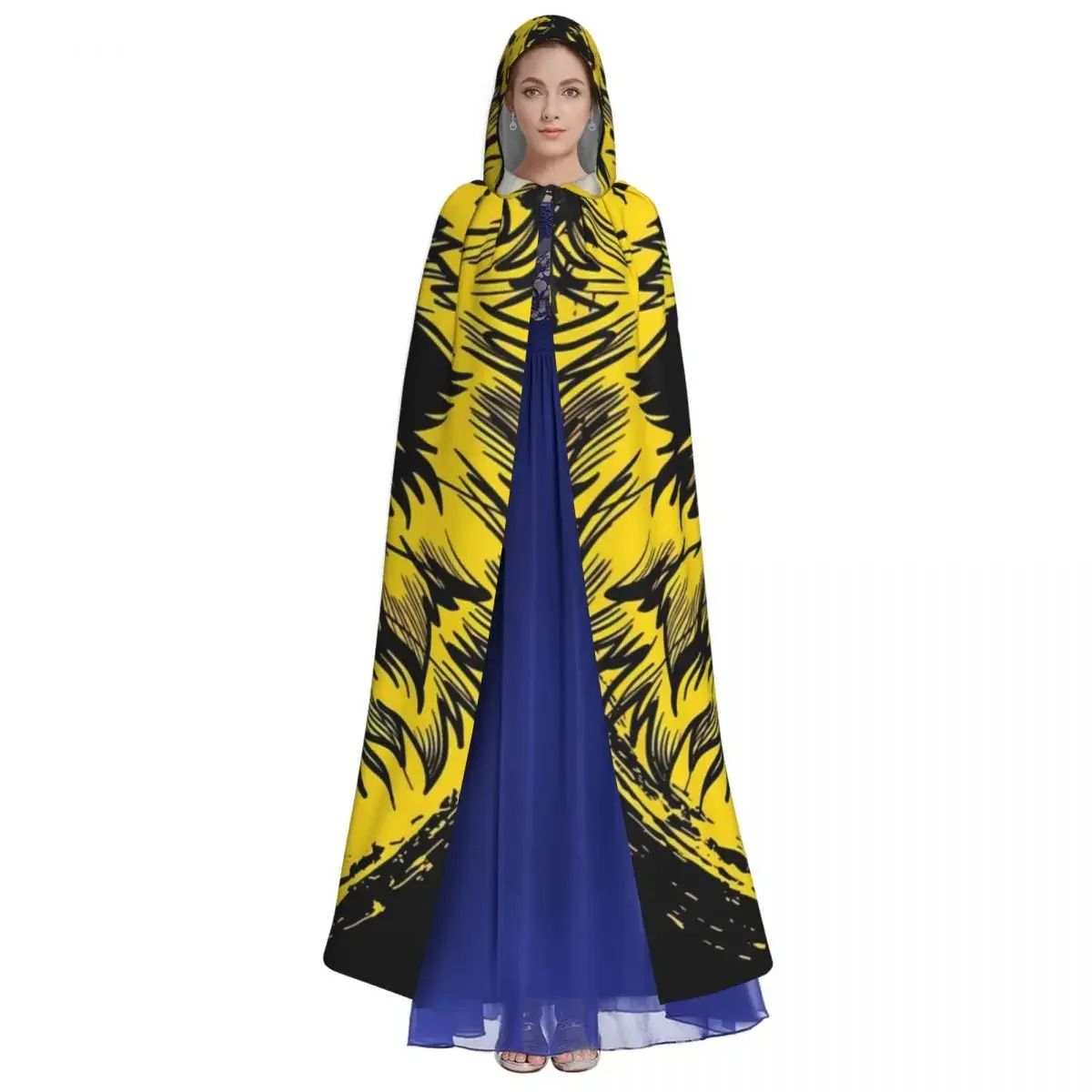 Mantello con cappuccio Festa di Halloween Cosplay Donna Uomo Adulto Cappuccio lungo da stregoneria