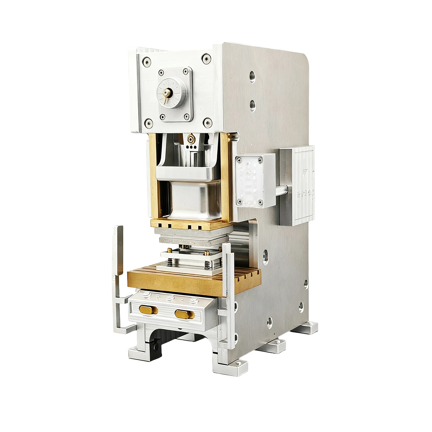 Mini Punch Press Model Aluminum Alloy Creative CNC Craft Holiday Gifts Collection Toys