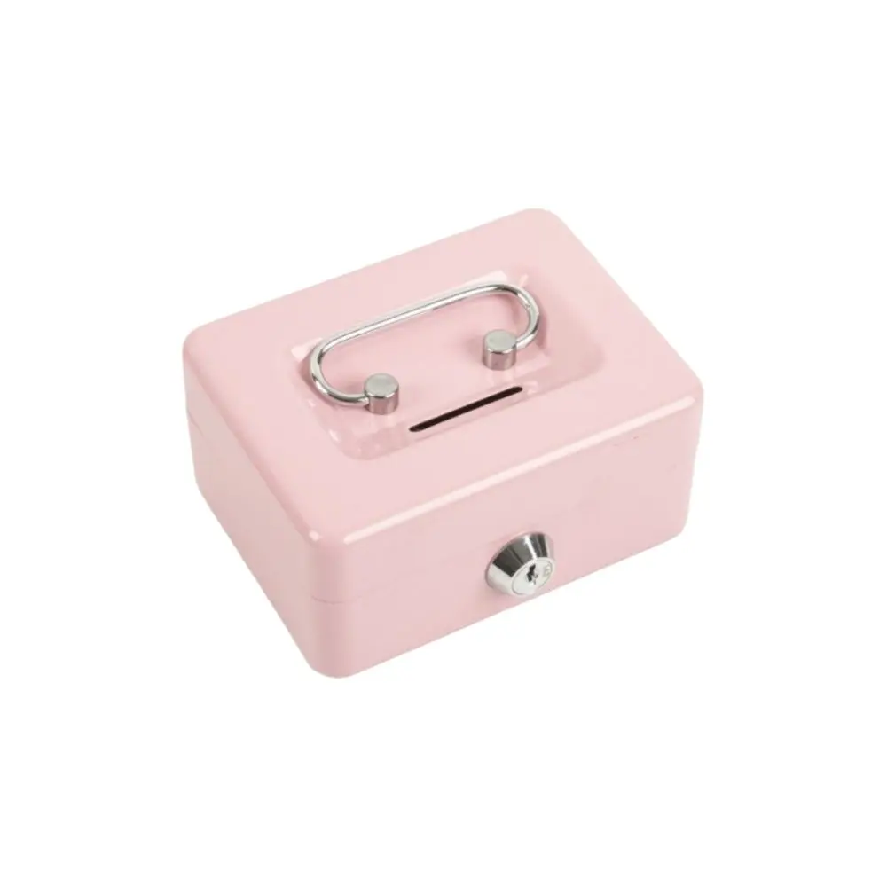Mini Size Portable Key Safe with Key Key Lock Lockable Coin Box Sturdy Construction Creative Style Steel Piggy Bank Adult Use