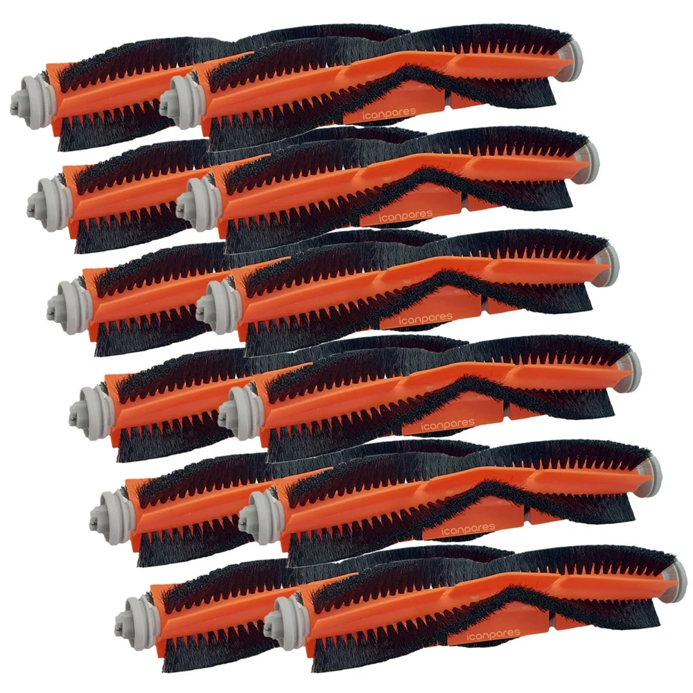 Compatible for Xiaomi Mijia Mop 1C 2C 1T Mi 2Pro Dreame F9 Robot Cleaner Main Roll Brush 12 Pieces