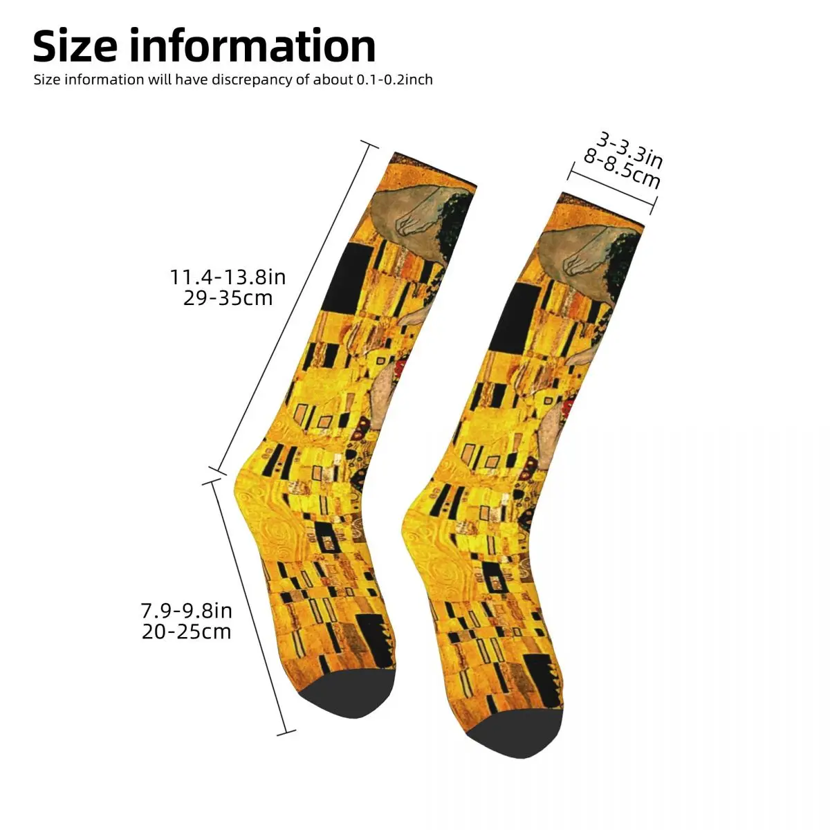 Gustav Klimt The Kiss Socks Harajuku Super Soft Stockings All Season Long Socks Accessories for Unisex Birthday Present