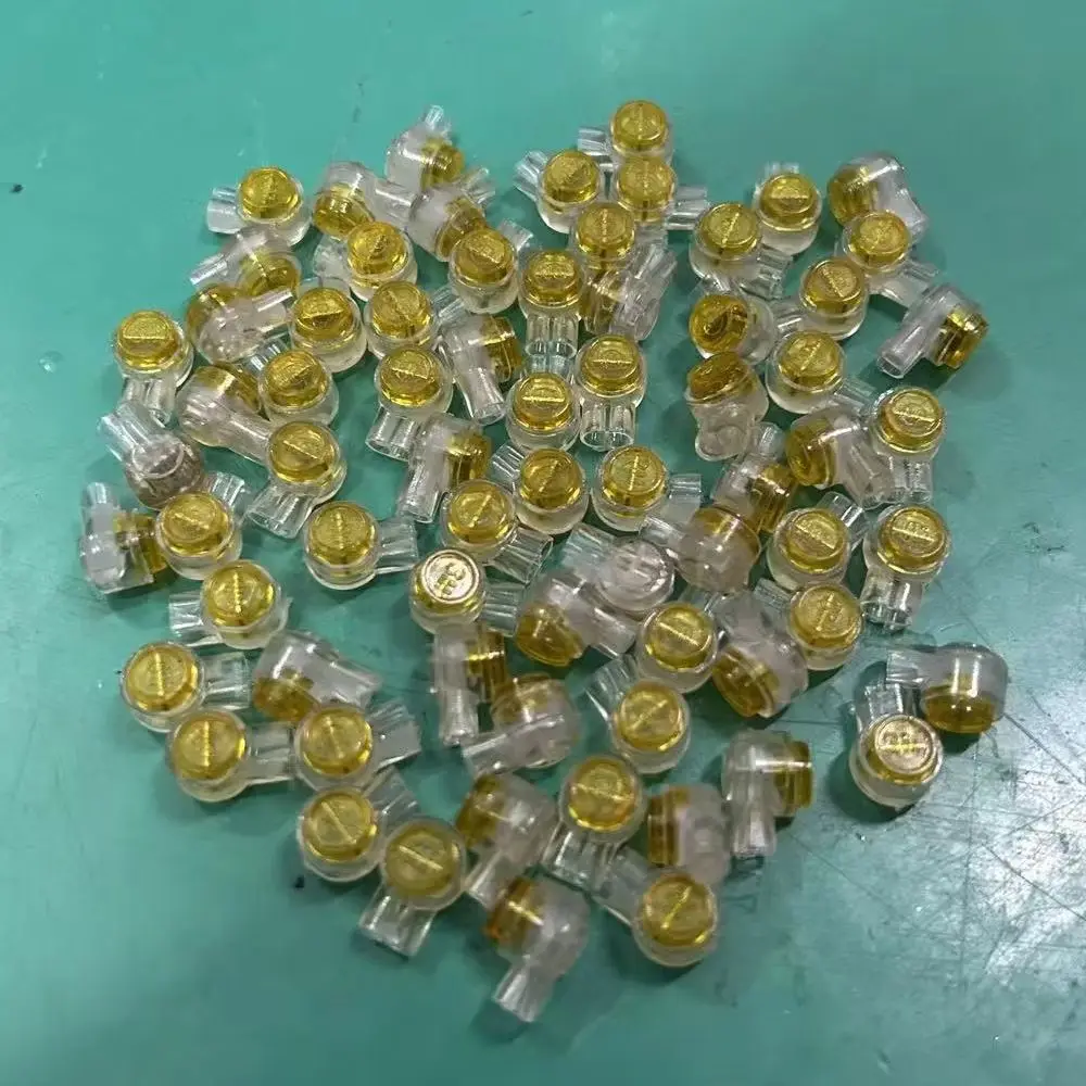 500Pcs UY K1 Waterproof Gel Filled Wire Butt Connector Clear Splice Terminal For Telephone Network Cable