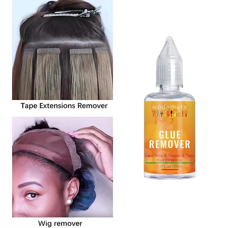 

30Ml glue remover hair extender glue remover wig glue remover gently dissolve hair extender tape safe hair care