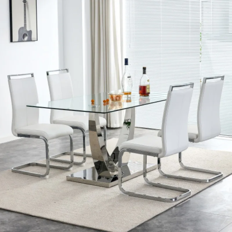 

Transparent Table Dinner Luxury Kitchen Furniture Restaurant Tables Elegant Modern Dining Rooms Simple Living Room Glass Home