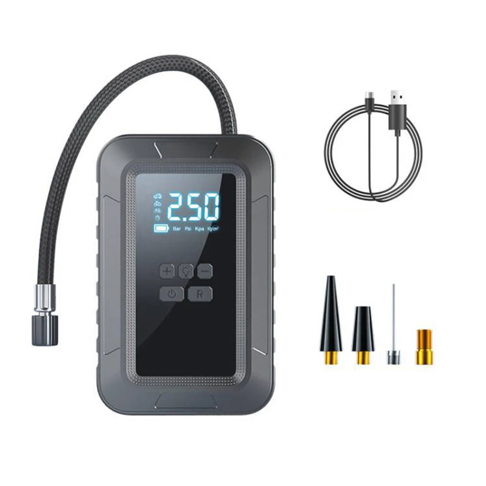 PSI Portable Preset Tire Pressure Outer Part Of The Inflation Tube Is Made Of Nylon Braided Technology Wireless