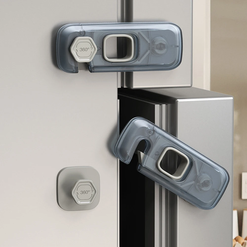 5pcs Self-Adhesive Childproof Refrigerator Lock,Fridges Lock,Multi-Function Drawer Locks,Anti-Pinch Hand Cabinet Door Buckle