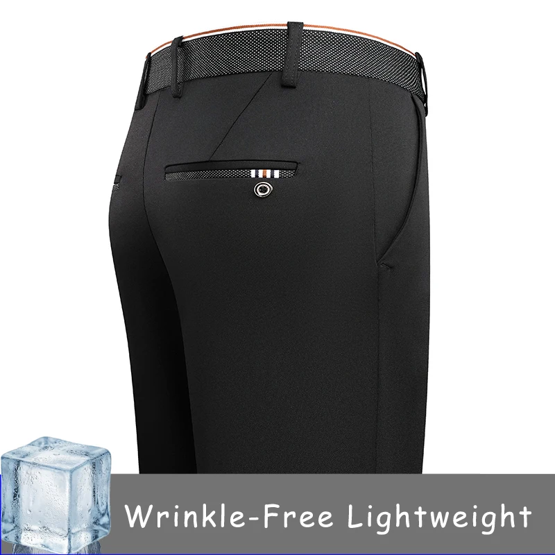 Lightweight Men's Lightweight Golf Pants Spring Autumn Business Casual Stretch Dress Pants Trendy Hombre Male Workwear Trousers