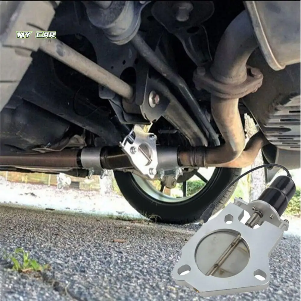 Válvula doble de corte de escape eléctrico de tamaño de 2,5 "o 3", válvula de Control de escape con Control remoto, construcción de acero inoxidable