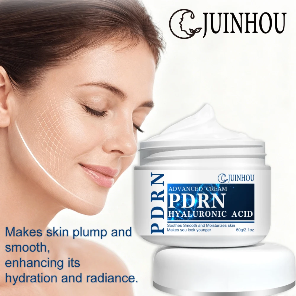 JUINHOU Facial Cream PDRN & Hyaluronic Acid Deep Hydration Revitalize Dull Skin Plump Lines Day Night Care All Skin Types