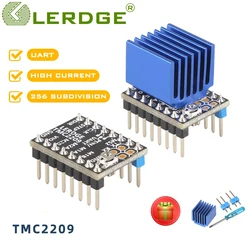 Lerdge-stepper motor driver tmc2209 uart vs tmc 2208 a4988 lv8729 peças de impressora 3d, stepstick 2.0a ultra silencioso ender-3