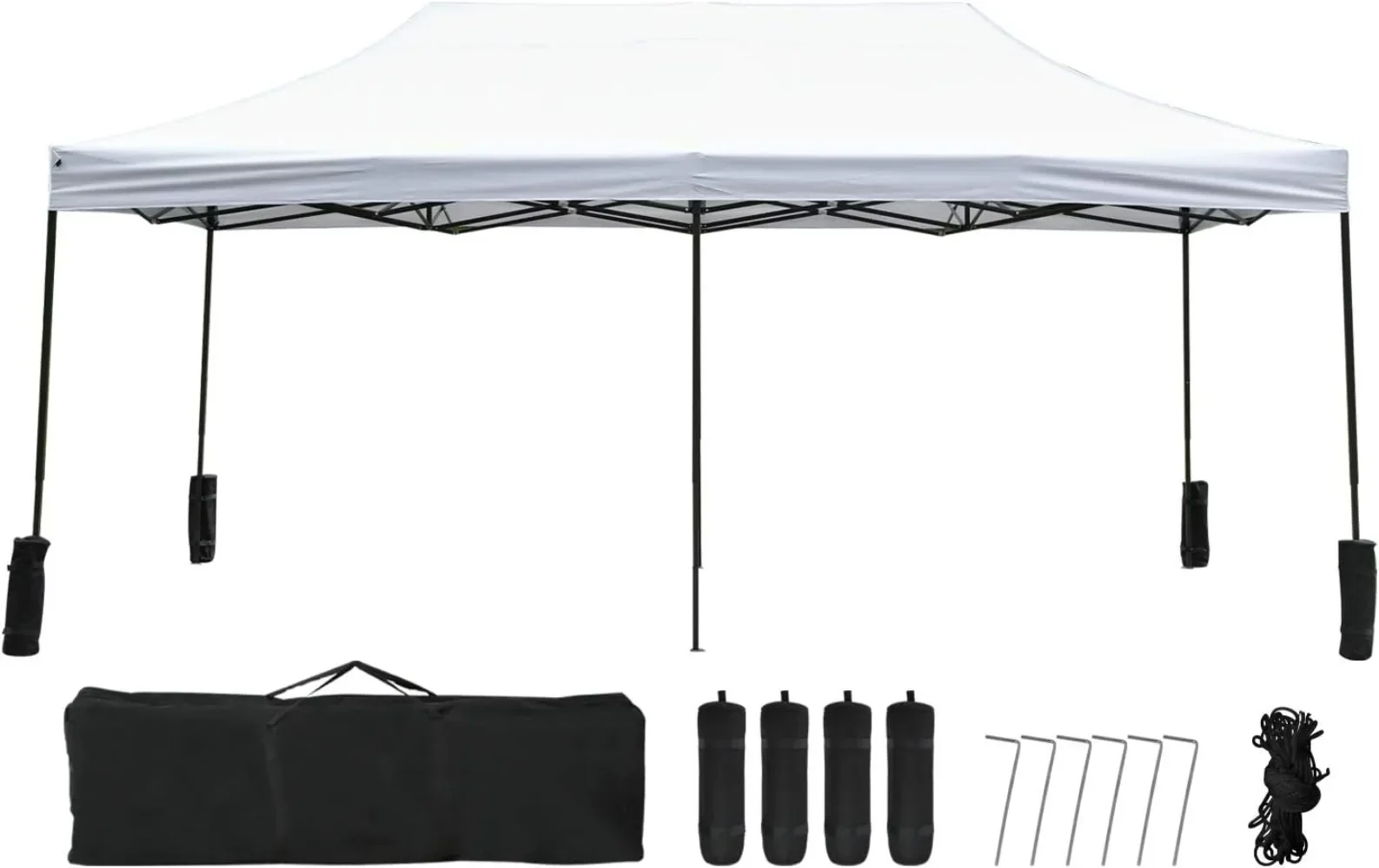 

Pop Up Canopy 10x20 pop up Canopy Tent Folding Protable Wedding Instant Better Air Circulation Outdoor Gazebo with Backpack Bag