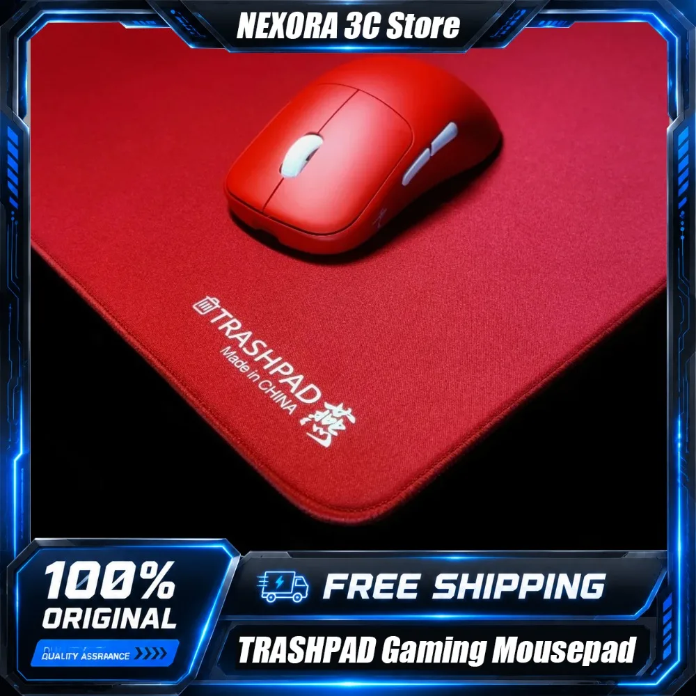 TRASHPAD FPS Gaming Mouse Pad Control Stitched Edges Non Slip Rubber Base XL Desk Mat Waterproof for CS2 Valorant PC Gamer