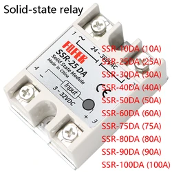 SSR-25DA SSR-10DA SSR-40DA 10A 25A 40A półprzewodnikowy moduł przekaźnikowy 3-32V wejście DC 24-380V AC wysokiej jakości