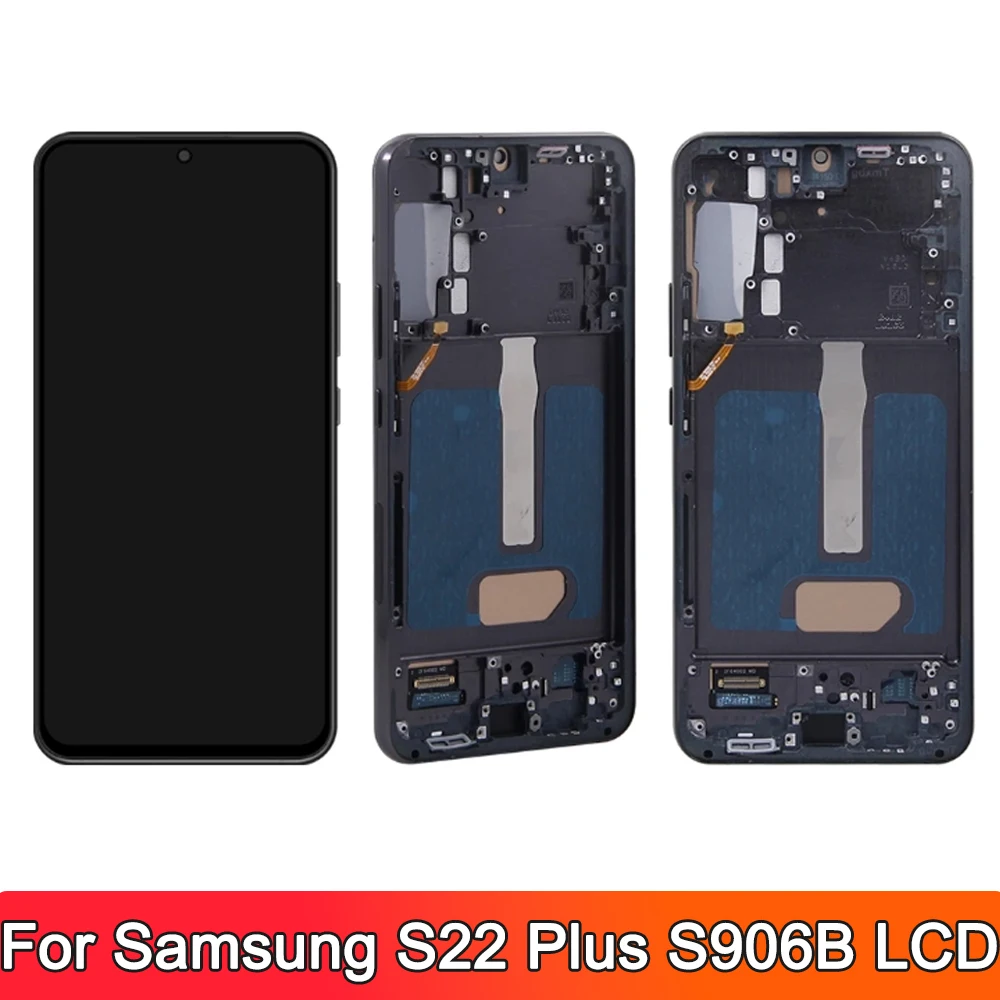 Tested For Samsung S22 Plus LCD S906B S906U S906W Display Touch Screen Digitizer For Samsung S22+ 5G Screen Replace With Frame