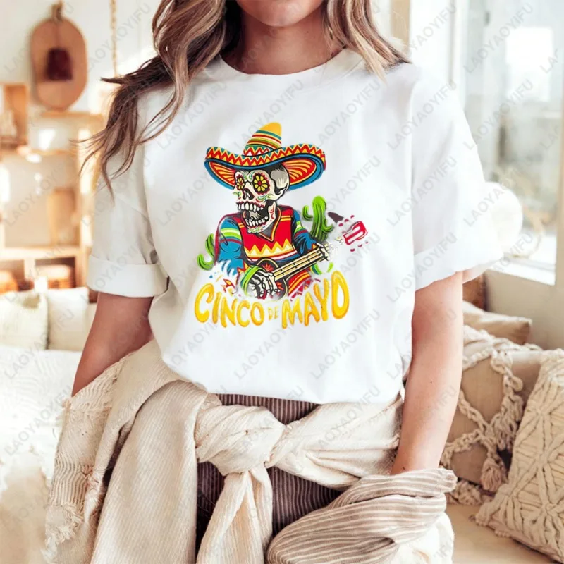 

Cinco De Mayo Mexican Let's Party Premium T-Shirt For Unisex Fun Design Short Sleeve Cotton Tshirt Collection Fiesta Party Tee