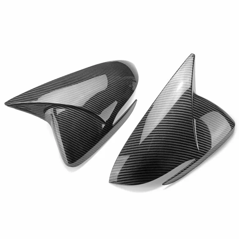 For Hyundai Elantra Avante AD 2016-2020 Rearview Side Mirror Cover Wing Cap Exterior Door Rear View Case Trim Carbon Fiber Look