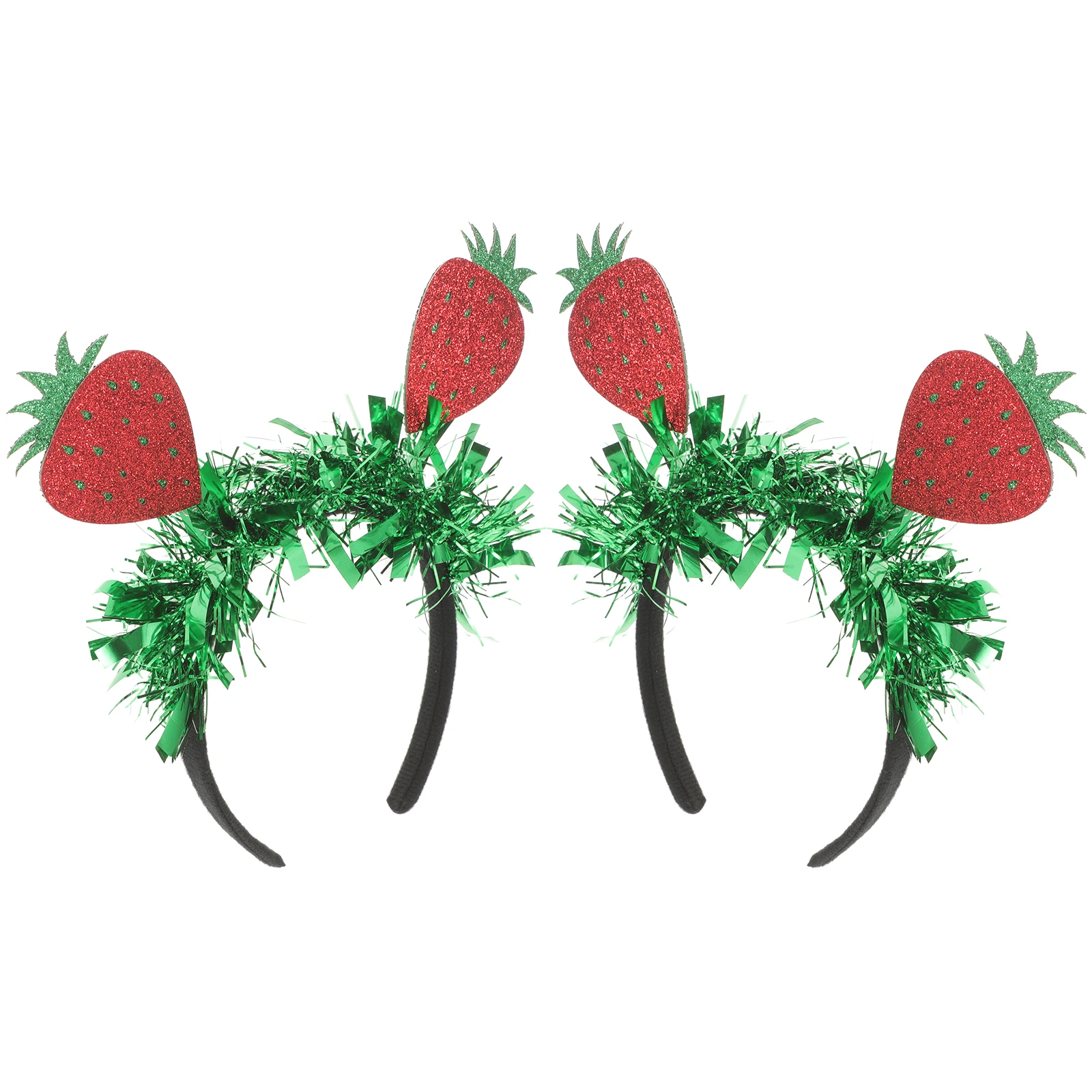 

2Pcs Strawberry Lovely Headwear Birthday Party Accessory Kids Hair Accessory Lovely Hair Hoop Hairstyling Tools