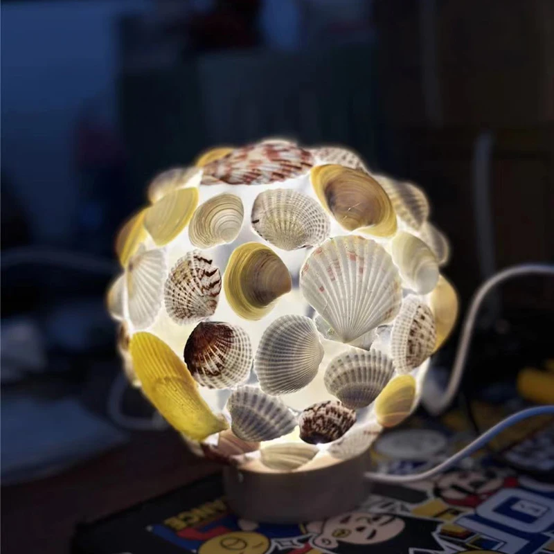 New Creative 3D Night Light Art DIY Shell Conch Table Light Bedroom Decor Children's Friends Birthday Festival Surprises Gifts