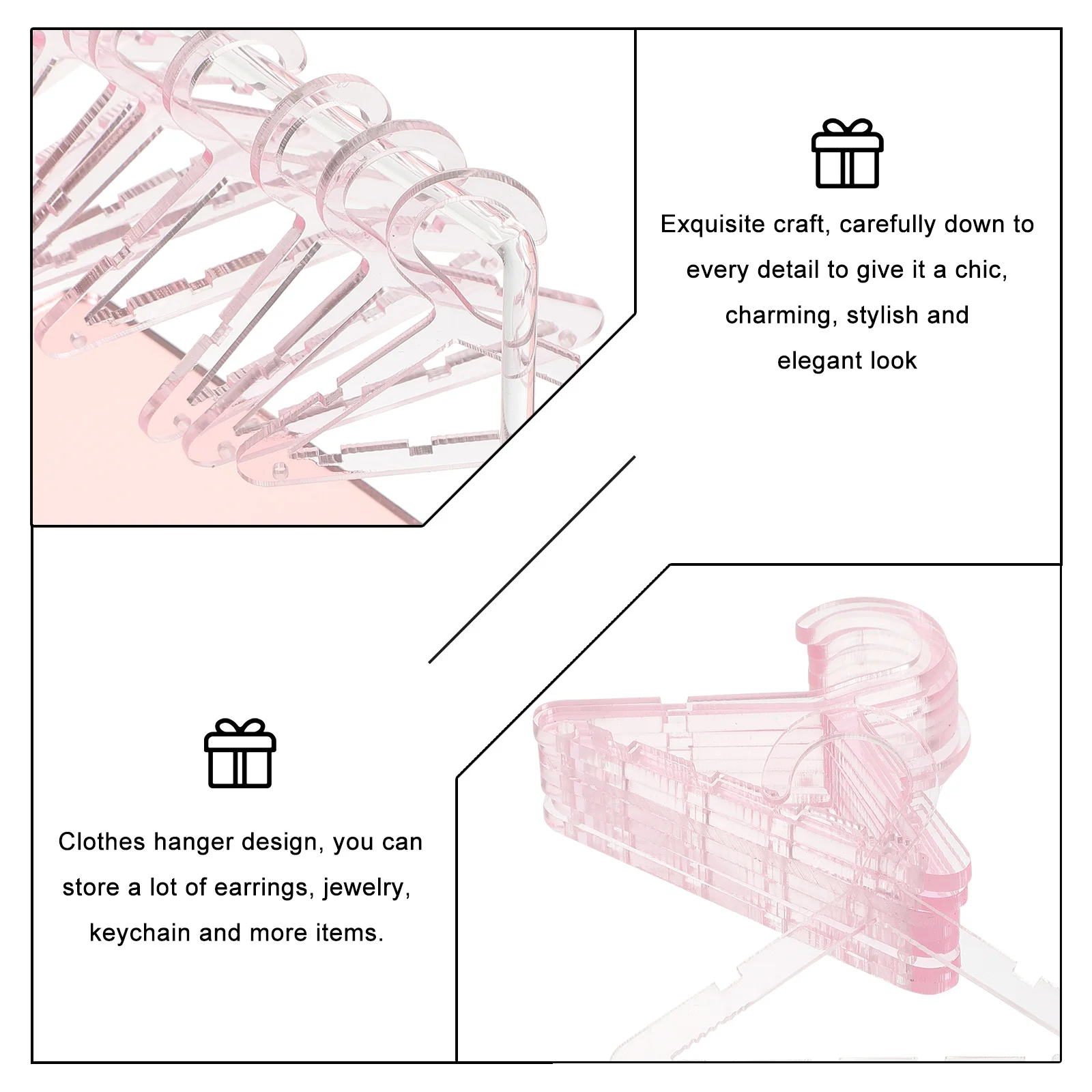 

1 комплект, акриловый держатель для сережек, вешалка для ювелирных изделий, подставка для ожерелья, органайзер для хранения, дерево, висячие уши, дисплей