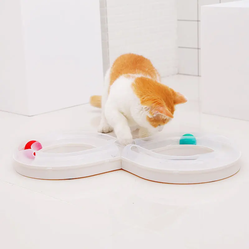 Household Cat Toy Turntable Cat Teasing Set Small Cat Tunnel Sports Cat Teasing Stick Supplies Practice Focus Meet Cat Nature