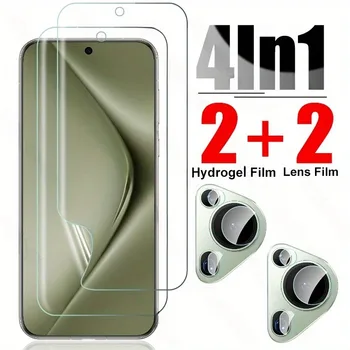 4 in 1 hidrojel Film ekran koruyucu kılıf için Huawei Pura 70 Pura70 Ultra Pro 5G kamera cam Hauwei Huawey Pura70Pro 70Pro üzerinde