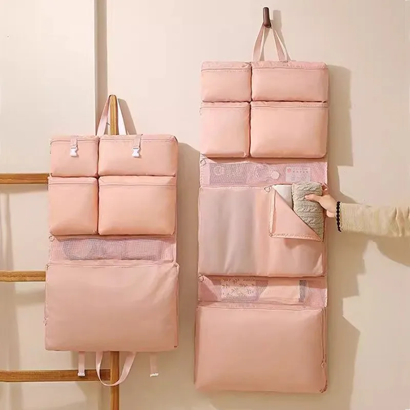 

Collapsible Underwear Travel Storage Bag Hanging Multi-Functional Separate Bag Clothing Organizer Bag Luggage Organizer Pack
