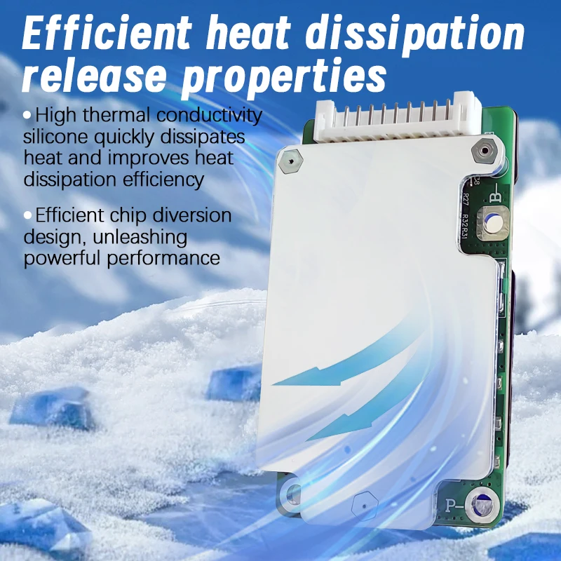 لوح حماية المنفذ المشترك GlamReach BMS 15S 54V مع خط التوازن وNTC لحزمة بطارية ليثيوم أيون للدراجات الكهربائية #5