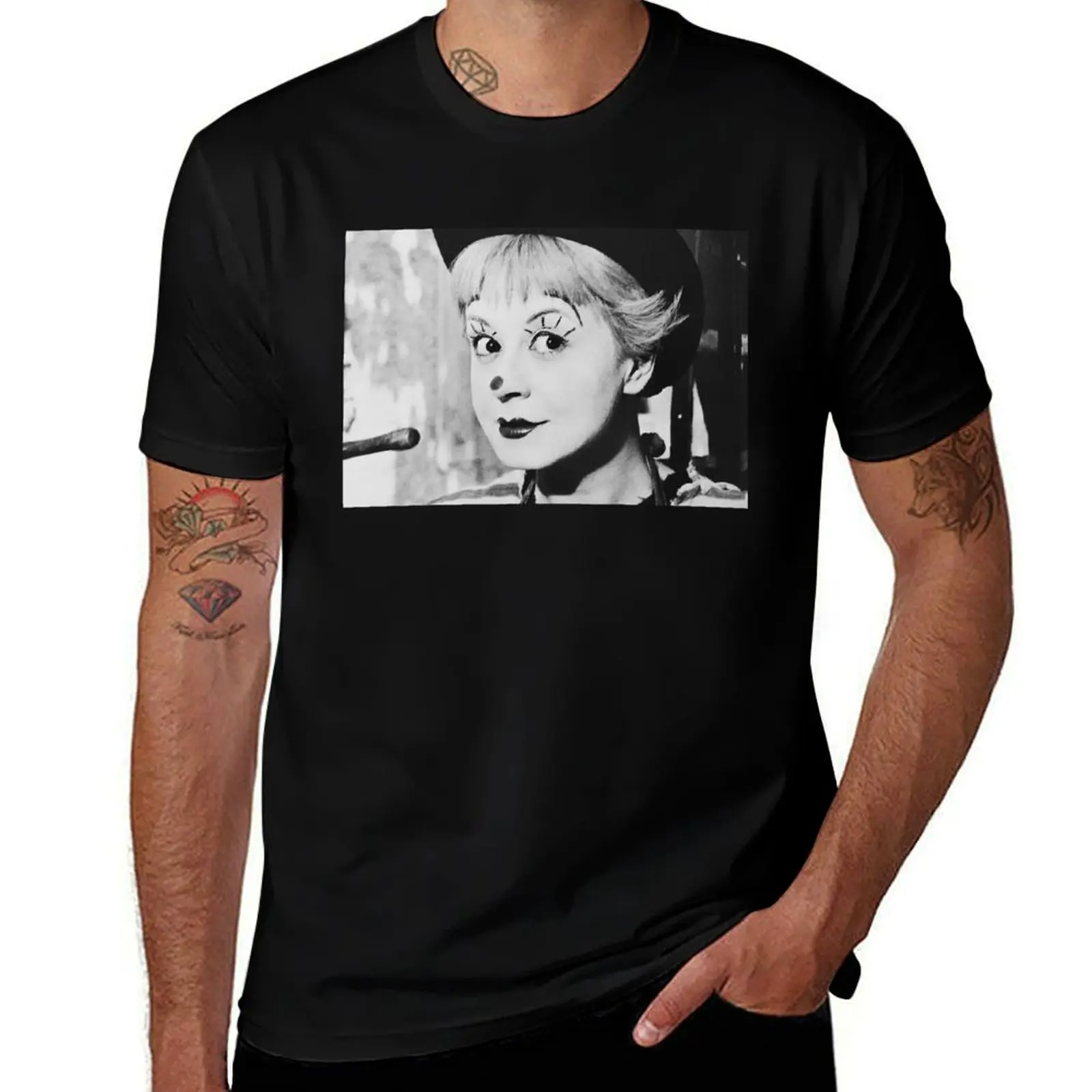 Federico Fellini La Strada T-Shirt Large Size Casual Short Sleeve Top T-Shirt