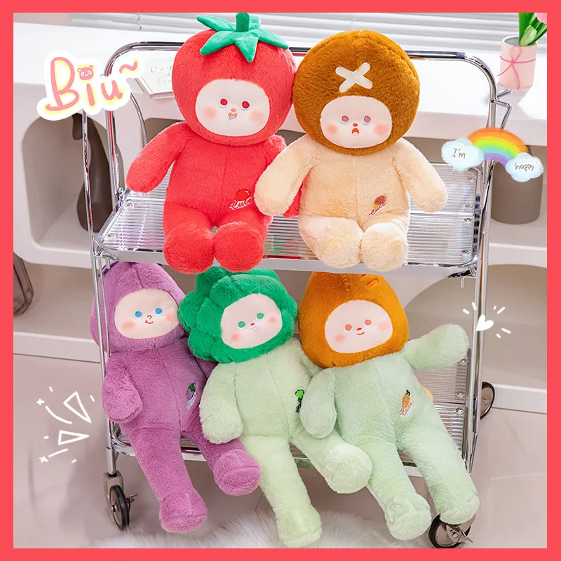 50cm Cartoon Vegetable Plush Doll Simulation Mushroom Tomato Carrot Eggplant Broccoli Soft Stuffed Plants Toys Gifts Home Decor