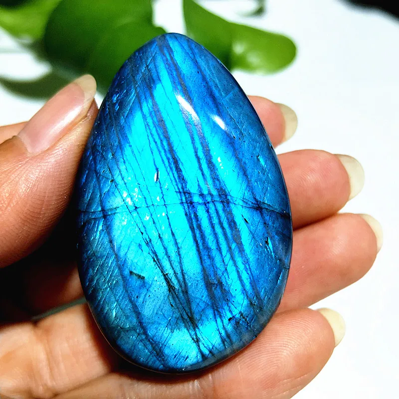 Natural Stones Labrador Palm Stone Spiritual Meditation Healing Yoga Exercise Feng Shui Crystal Room Ornaments - Image 5