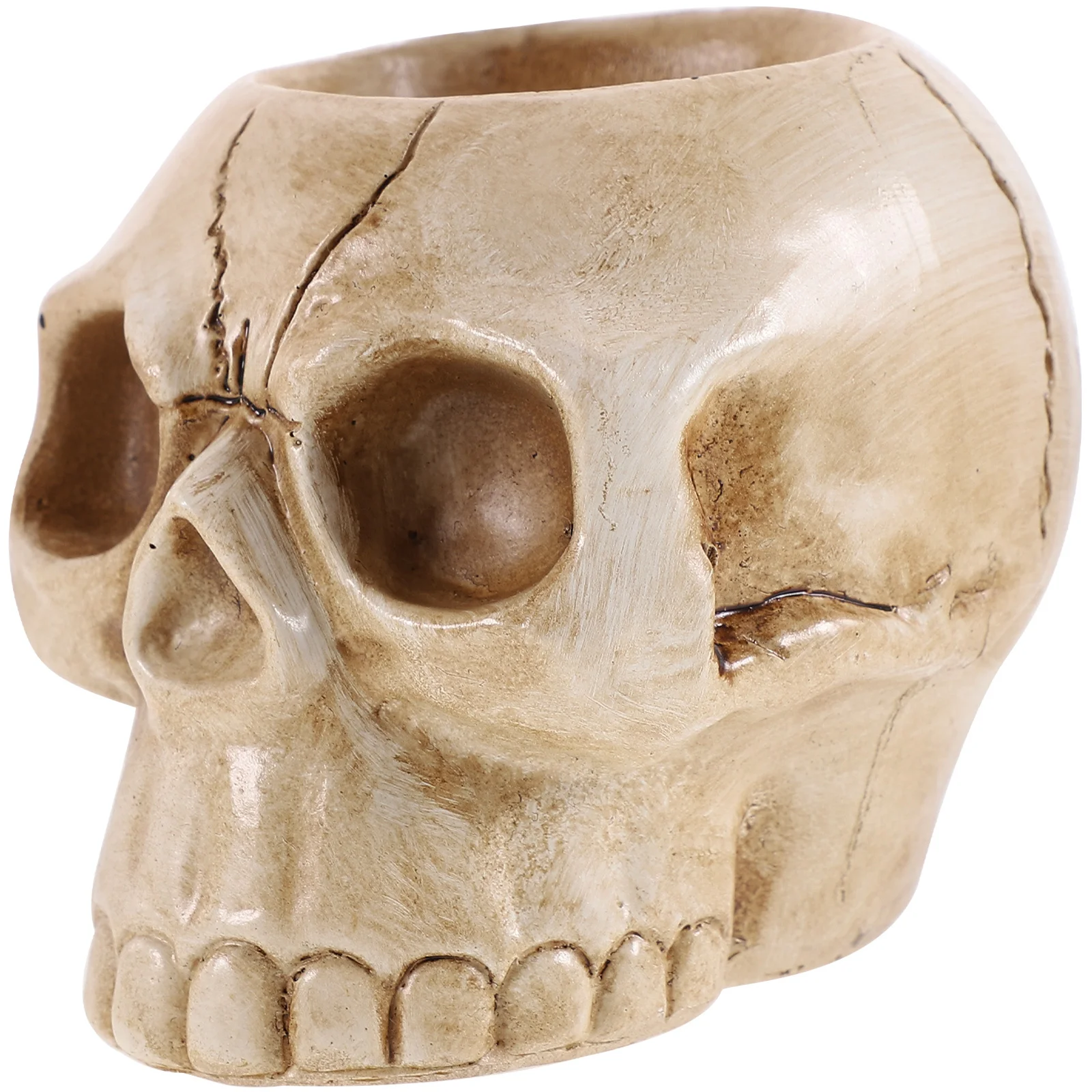 

Halloween Skull Candlestick Resin Craft Holders Spooky Decor Skull Holder Halloween Candlesticks