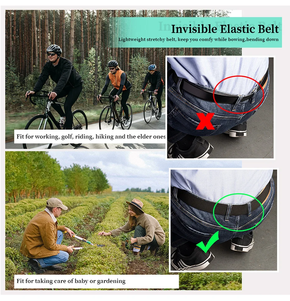 Maikun Großer Stoff-Herrengürtel für die Arbeit, kein Loch, Nylon-Gurtband, Kunststoff-Schnallengürtel, Militär-Nylon-Mischgewebegürtel – Detail 10