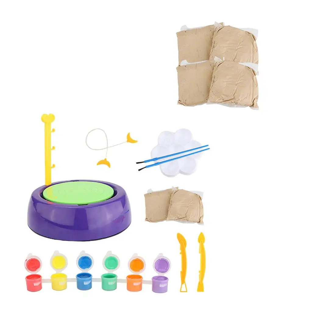 Kit de poterie à monter soi-même, jouets pour garçons et filles, modélisation sèche à l'air, Kits de peinture en argile, cadeaux éducatifs, accessoires pour la maison
