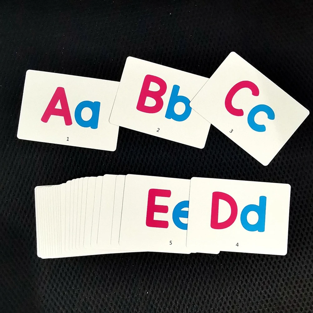 27 stks Vroege Onderwijs Engels Flash Kaarten Kinderen Leren Alfabet Letter Matching Game Cognitieve Geheugen Puzzel Voor Kinderen