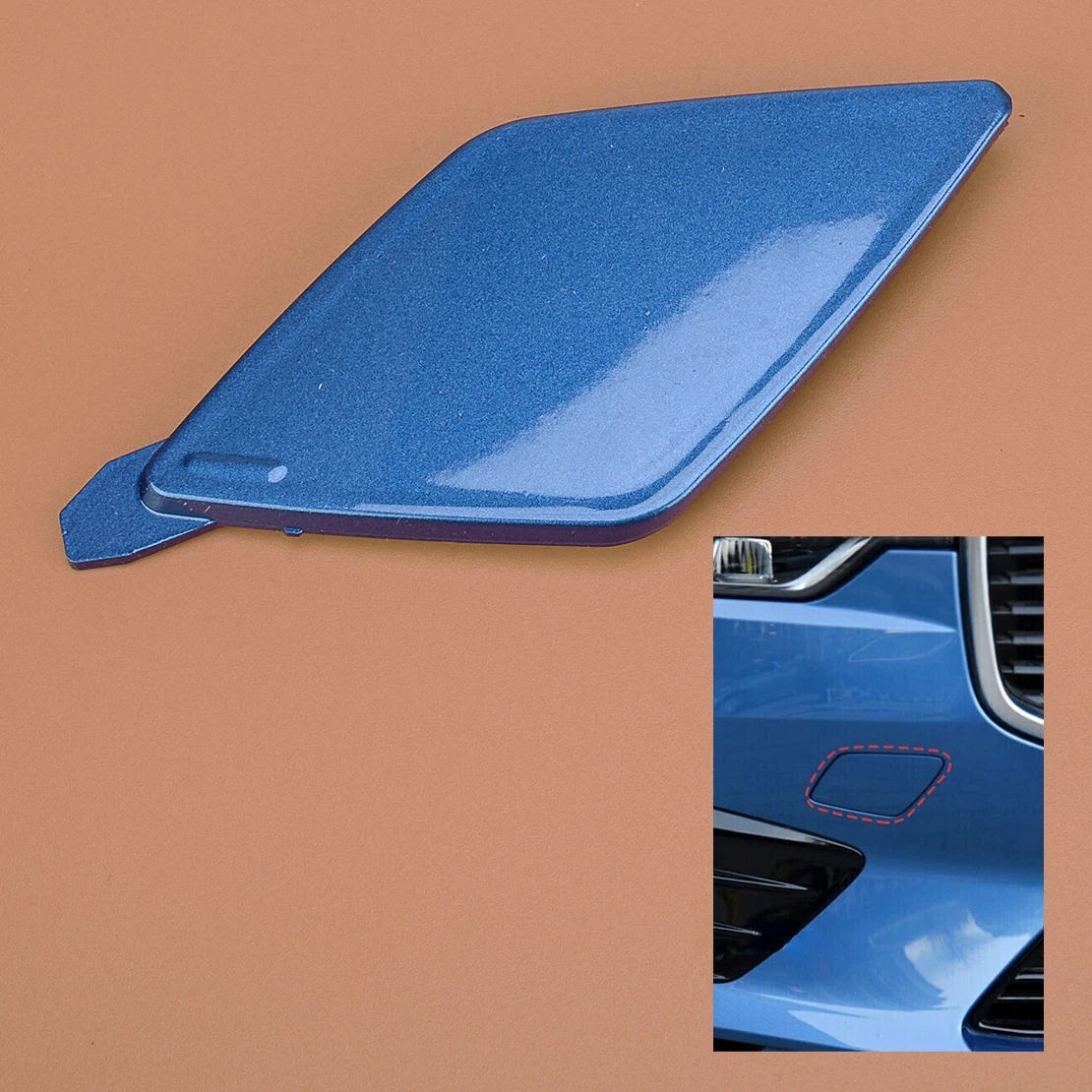 

Blue Plastic Car Front Right Bumper Tow Hook Eye Cap Cover Fit for Volvo XC60 2018 2019 2020 2021 39846812 31455179 New