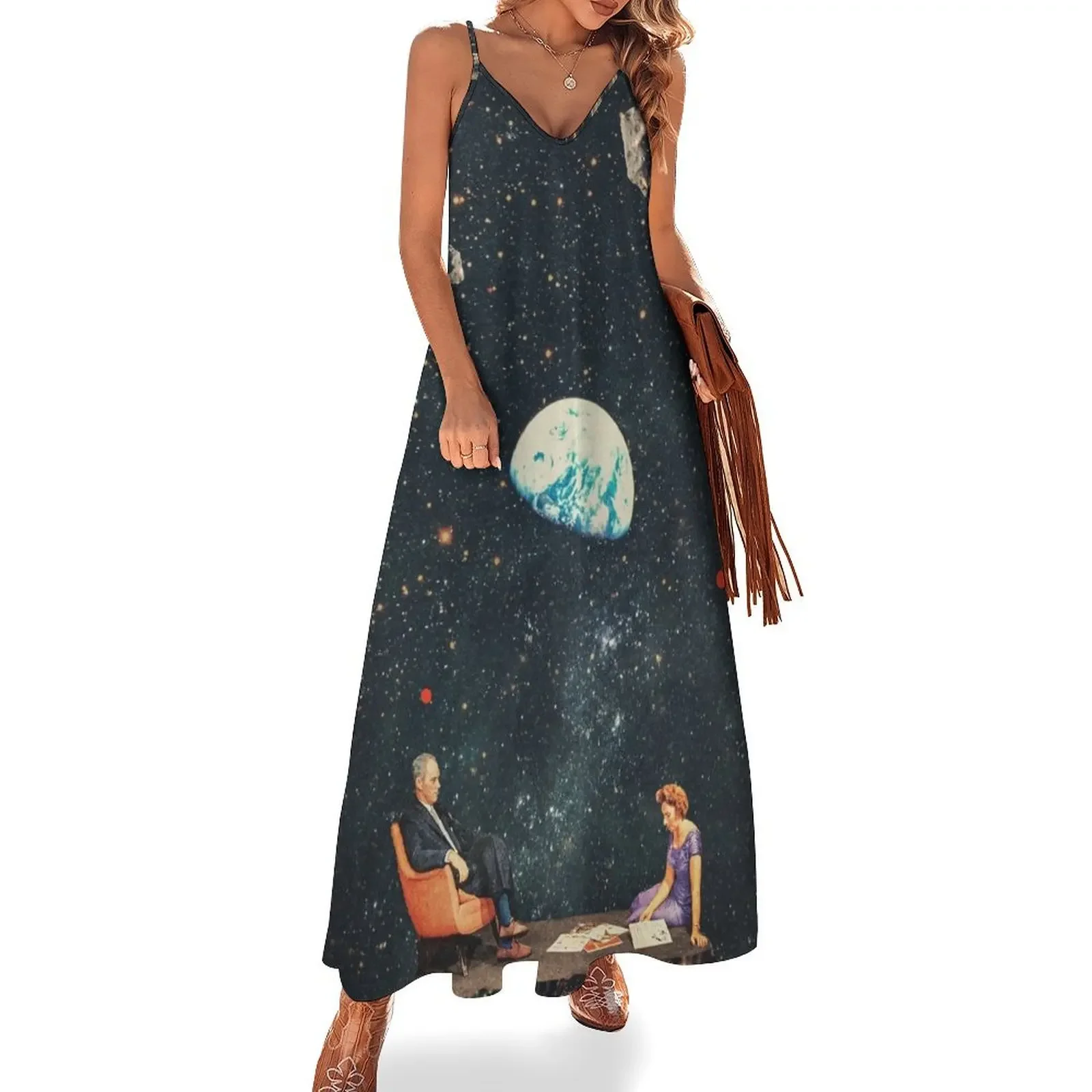 

I'm Not going Anywhere Sleeveless Dress summer dress daily dress korean style women's elegant loose dresses