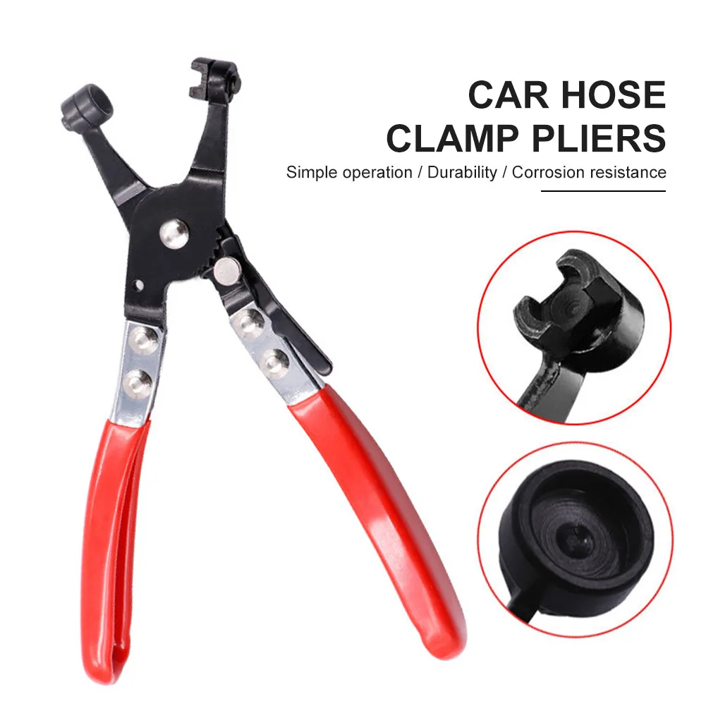 1Pc Flat Hose Clamp Pliers Puller Car Lock Hose Clamp Pliers Swivel Flat Water Pipe Hose Flat Belt Ring Installation Removal Kit