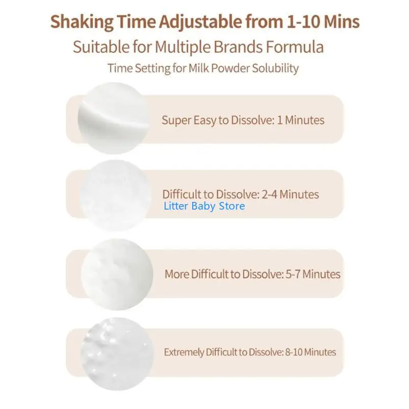 N80C Perangkat Kocok Susu Nyaman Desain Ergonomis Kumis Pemanas Mixer Susu Listrik untuk Pemberian Makan Nyaman & Efisien