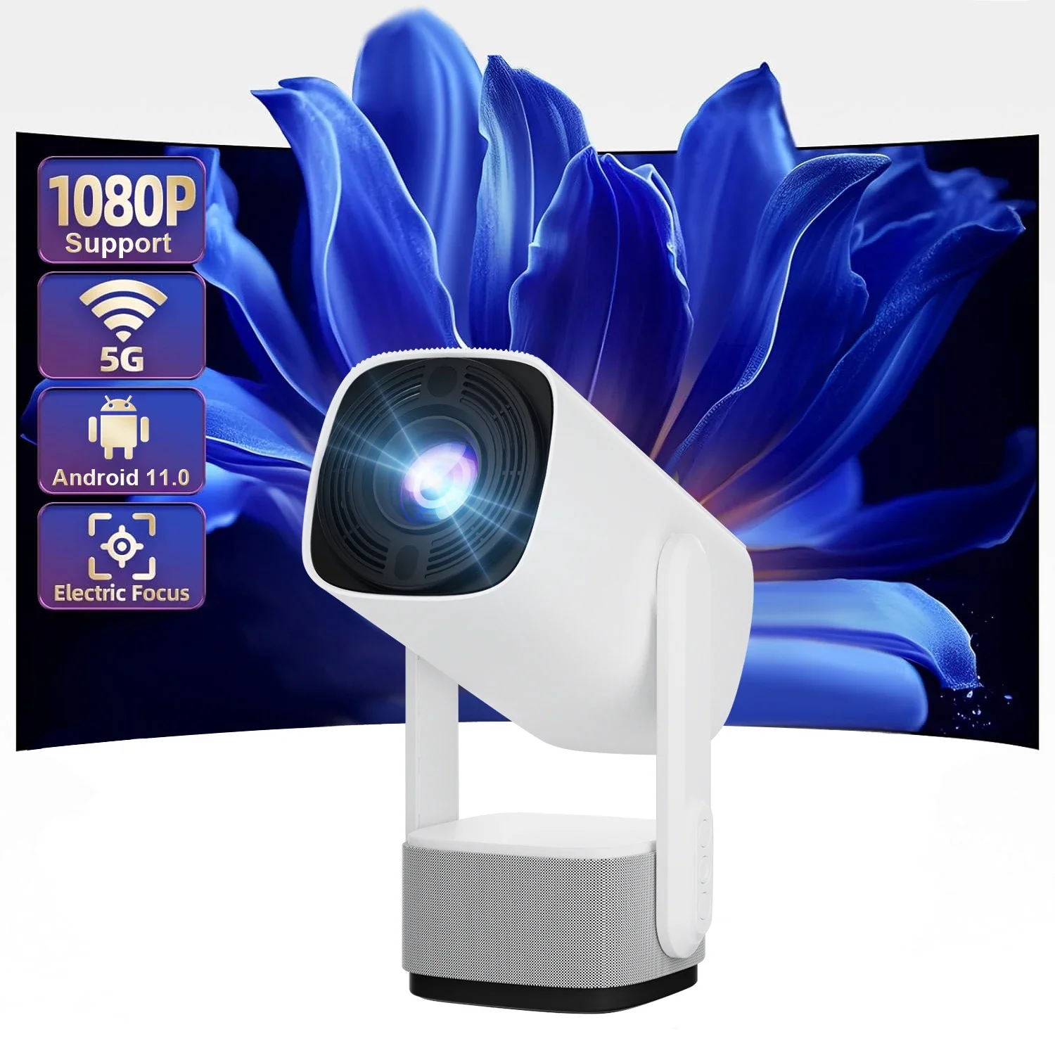 Salange 2024 Новое поступление K2 Smart Android WIFI Мини-проекторы Карманные с аккумулятором Full HD 1080P 4K Поддержка проектора для домашнего кинотеатра