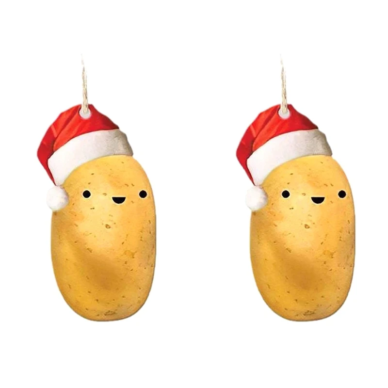 

2Piece Christmas Potato Ornament Christmas Tree Ornament Decor Potato Hanging Ornament Christmas Tree Decorations