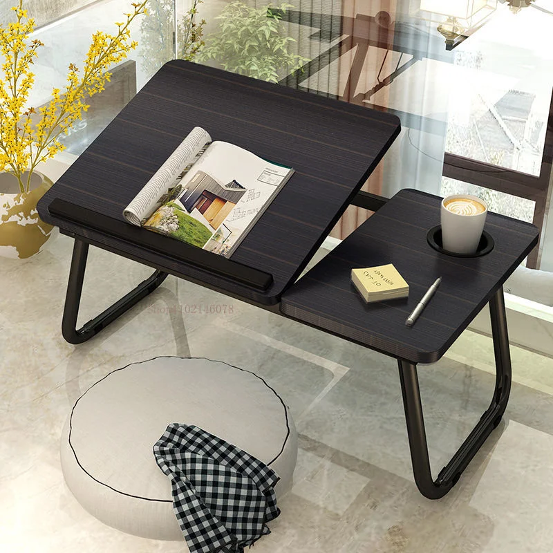Portable NEW Folding Laptop Table Computer Desk Bed Table Sofa Small Desk With Cup Holder Study Table Notebook Table muebles