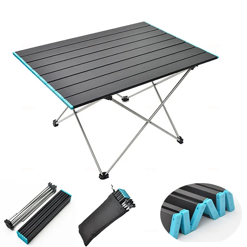 

Ultralight Camping Table Foldable Aluminum Alloy Portable Outdoor Folding Table with Bag Garden Picnic Tables for Travel Fishing